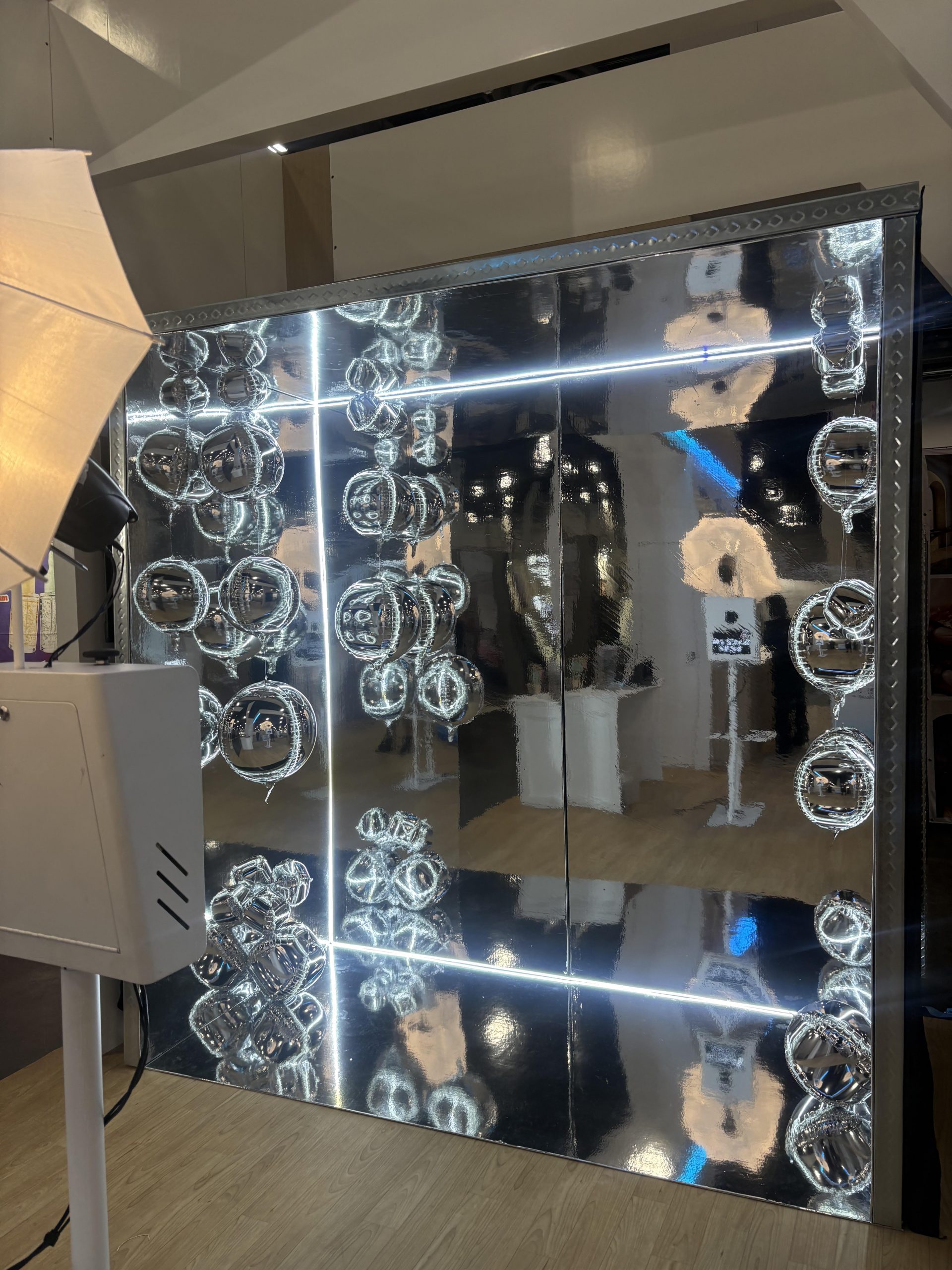 Infinity mirror photo booth setup in Las Vegas