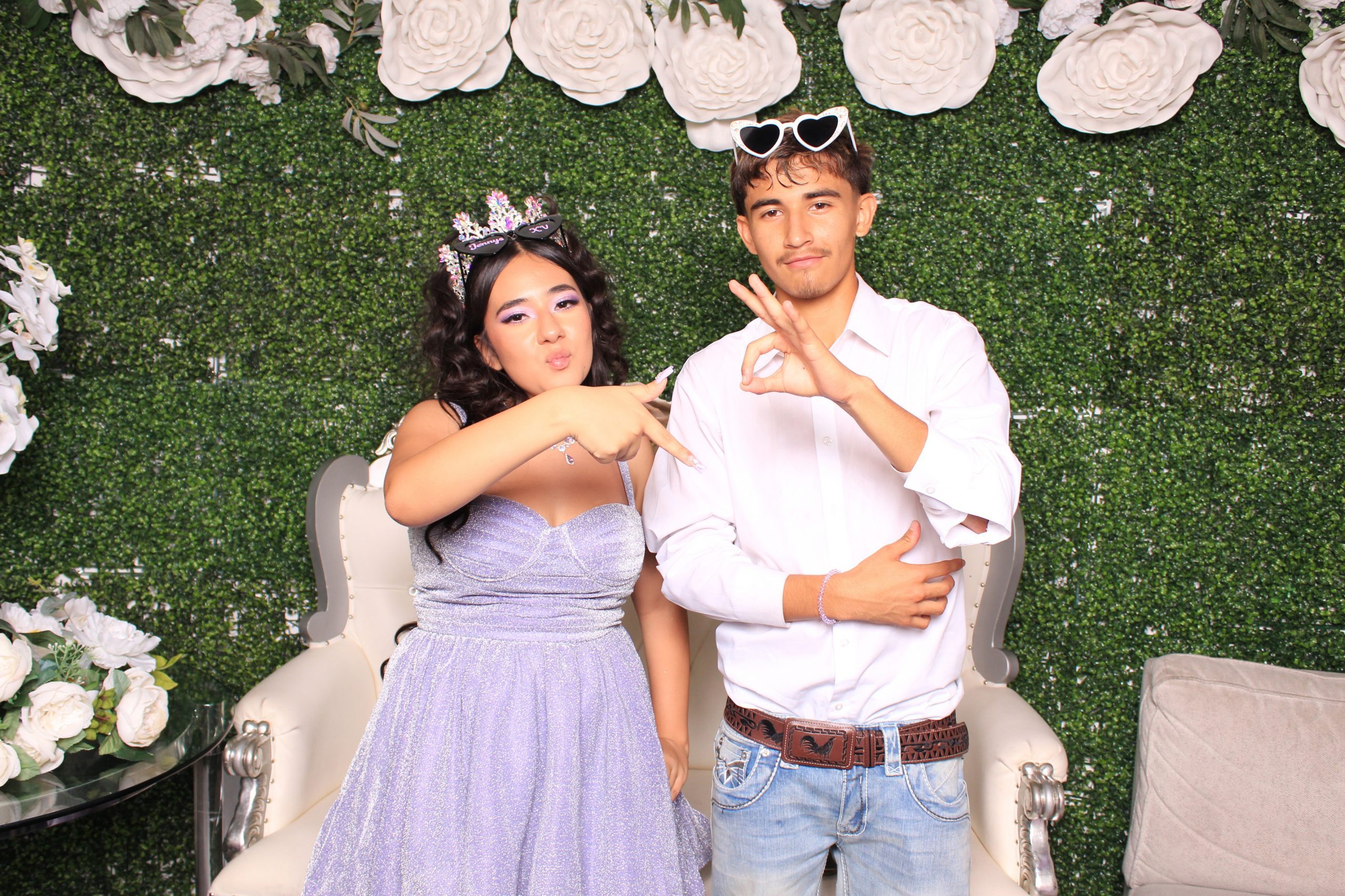 Quinceañera couple at a photo booth in Summerlin, Las Vegas