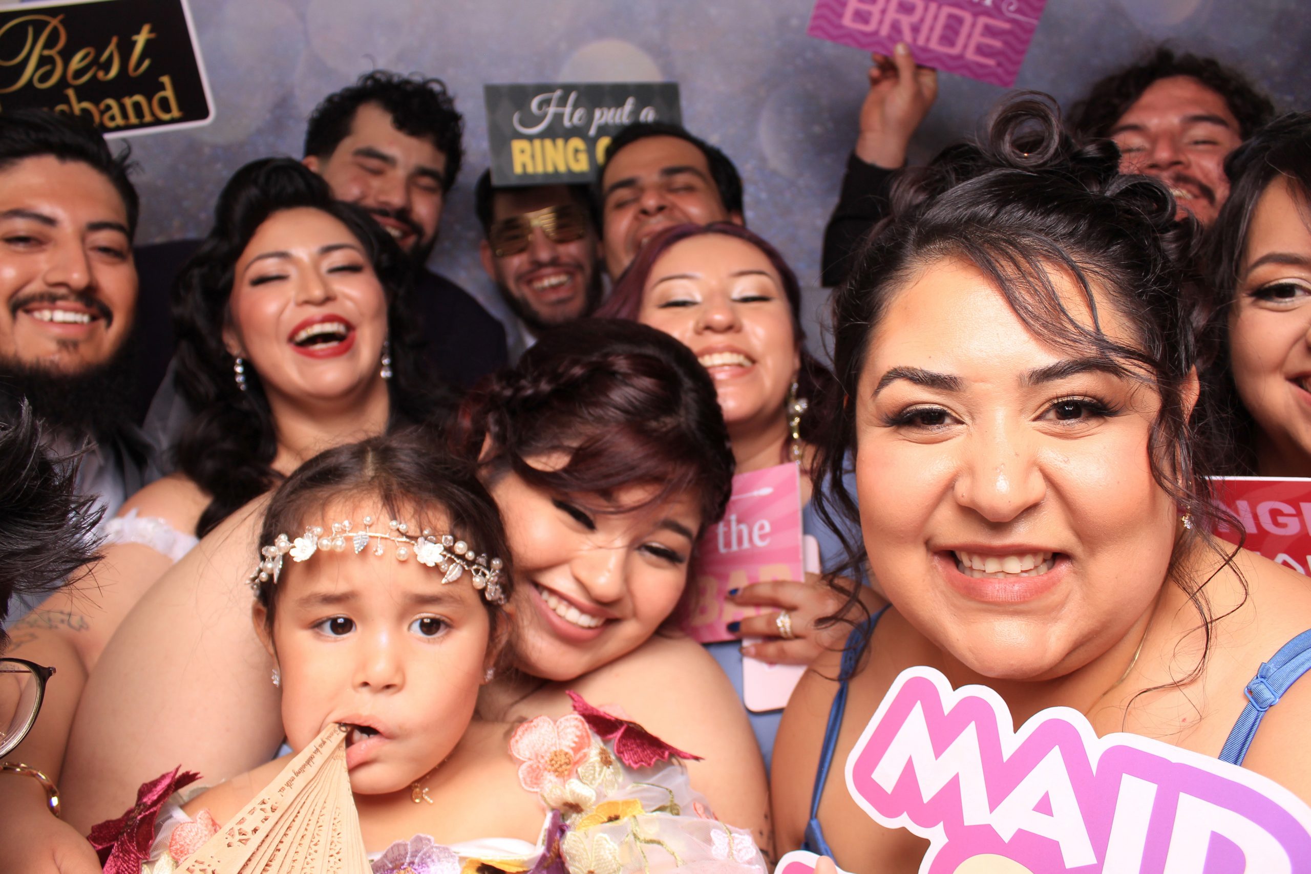 Bridal party photo booth session in Las Vegas