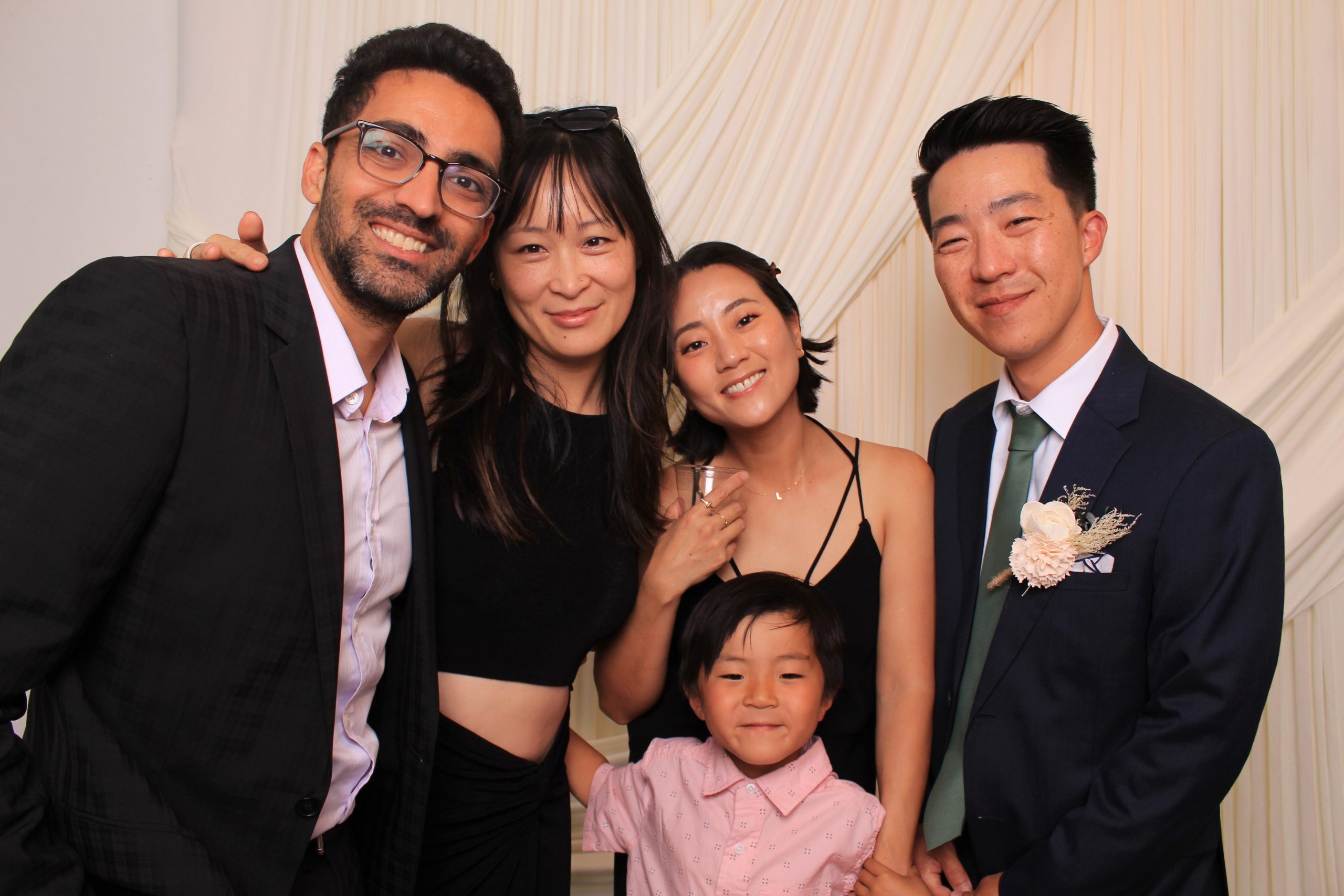 Wedding family portrait at a Las Vegas photo booth