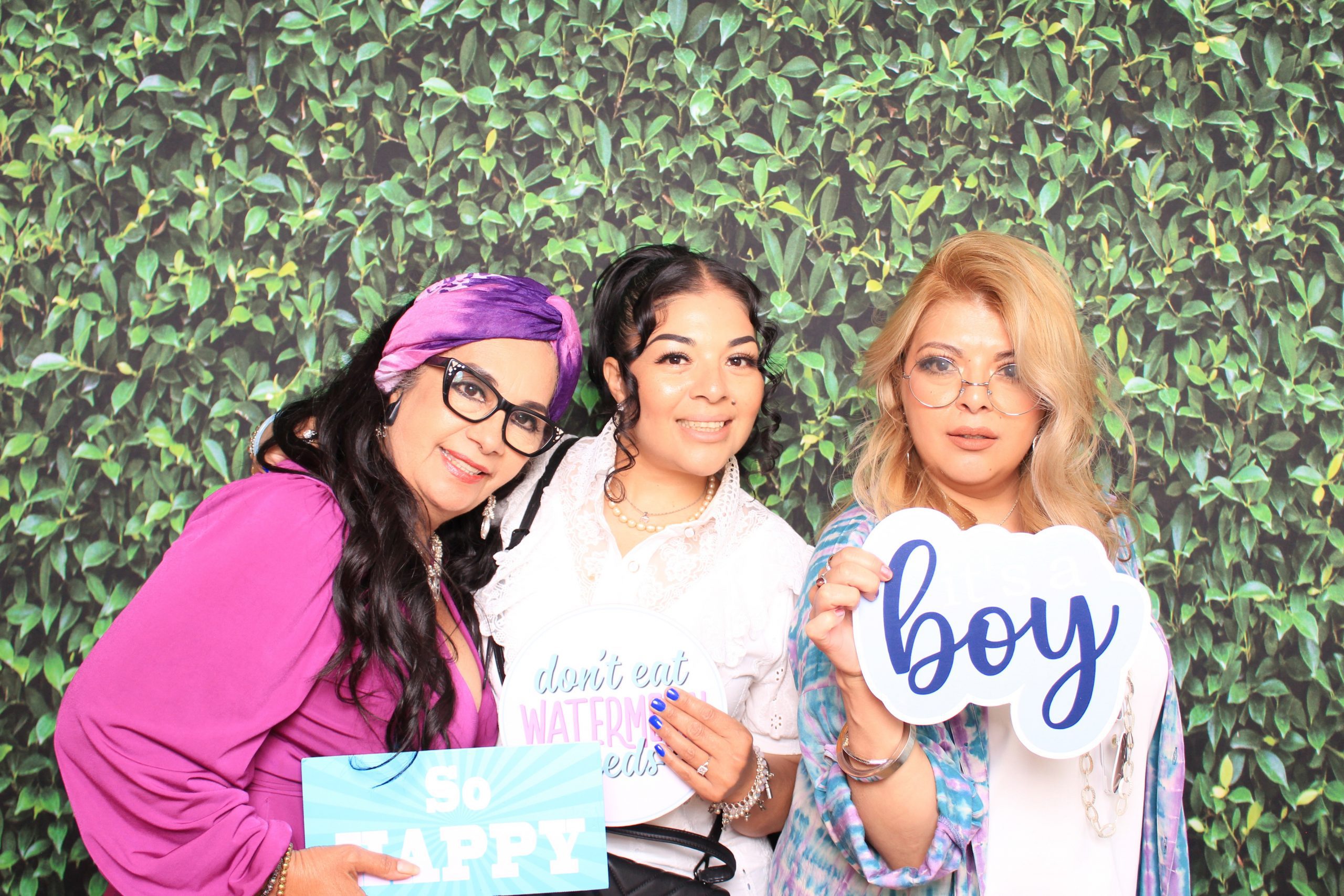 Baby shower gender reveal photo booth in Las Vegas