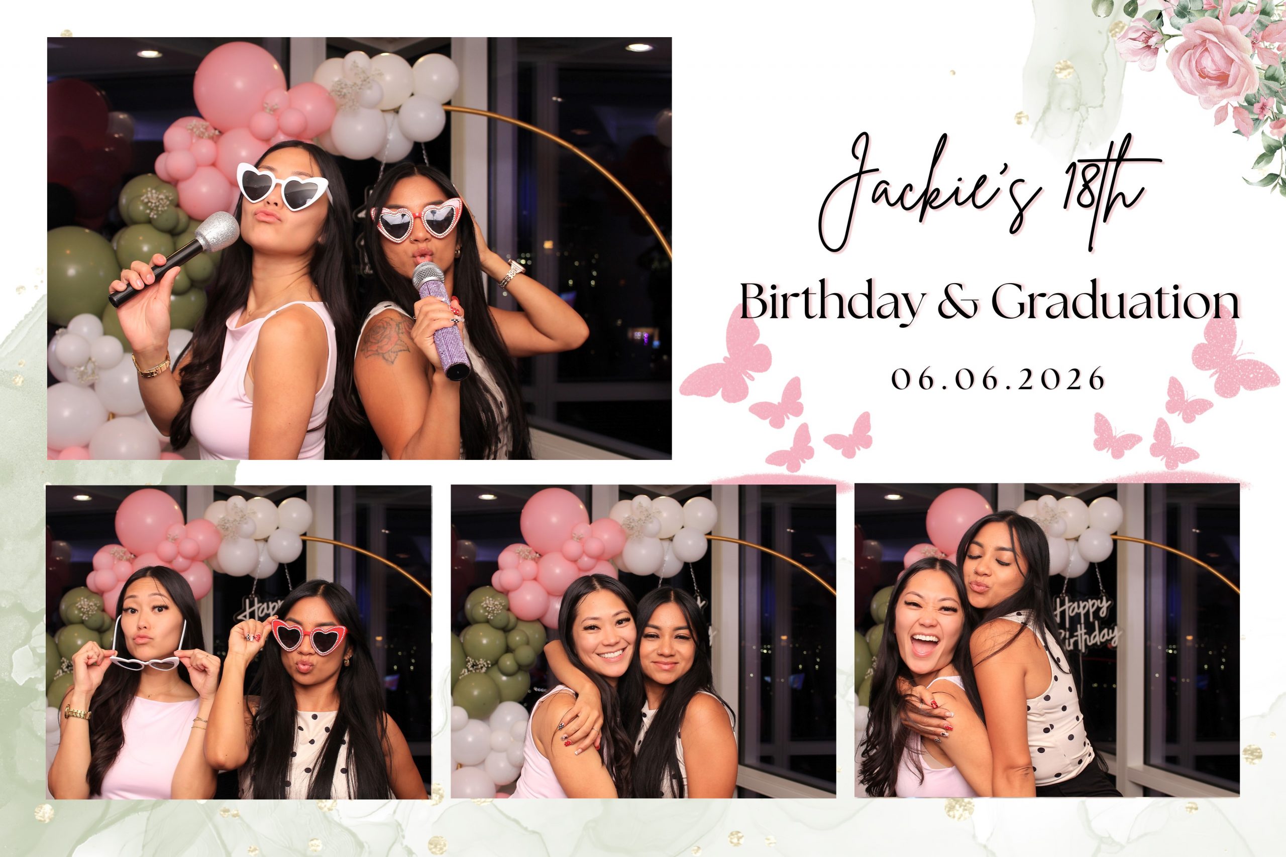 Birthday and graduation photo booth guests in Las Vegas