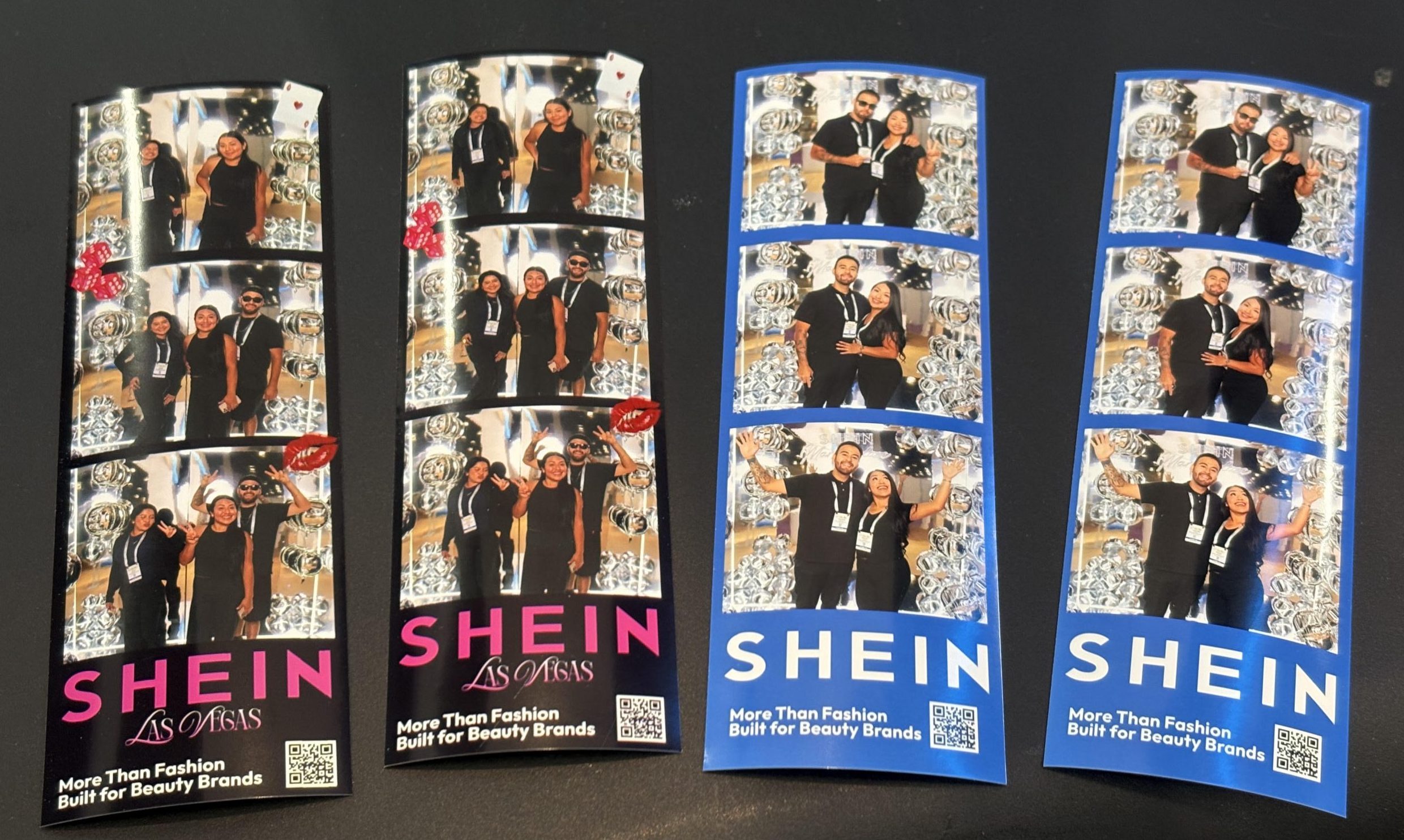 2x6 photo booth prints from a Las Vegas event